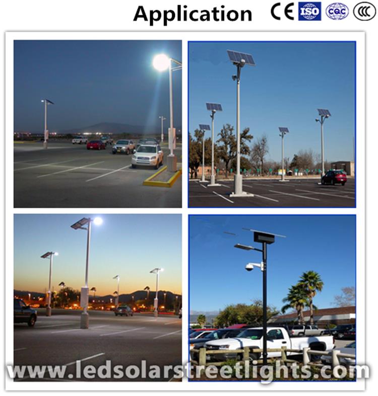 applied of solar powered parking lot lights