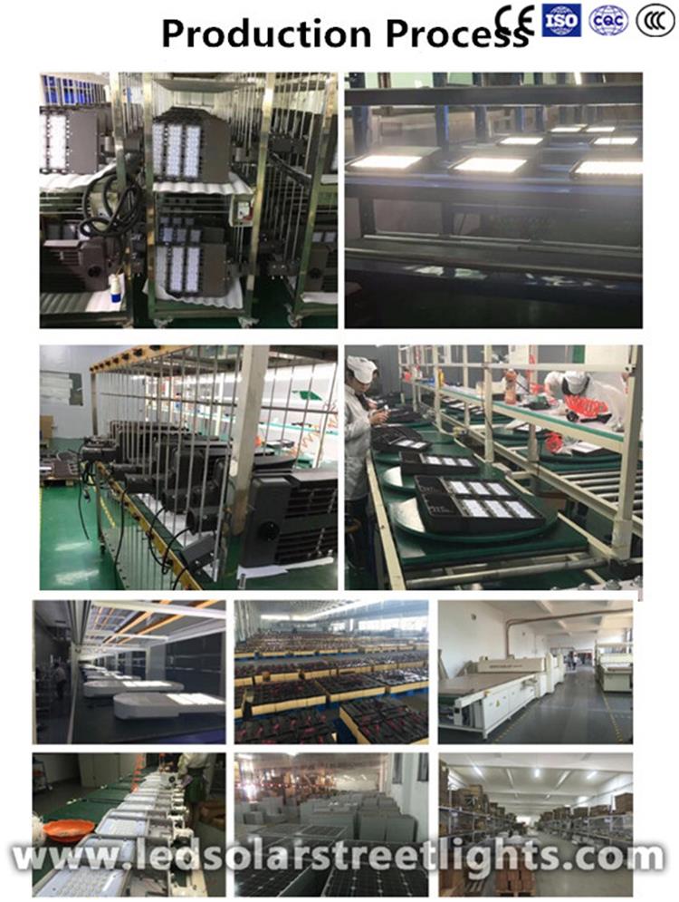 production process of solar powered parking lot lights